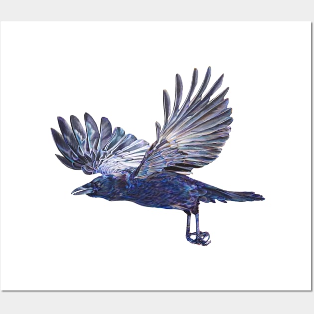 Crow in Flight Wall Art by EmilyBickell